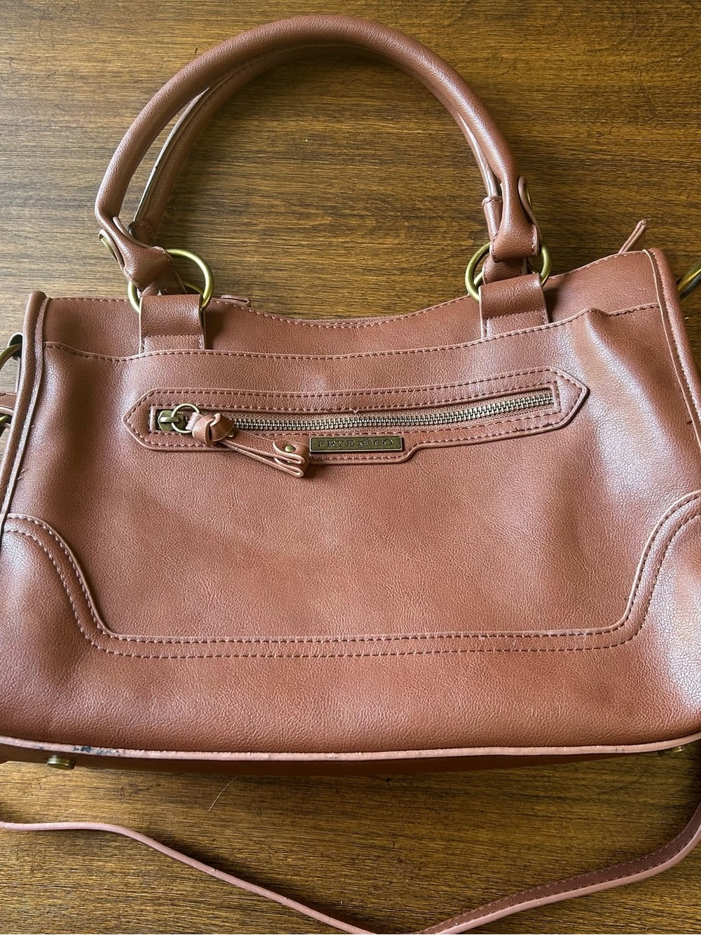 Frye and Co. Core Satchel Bag Cognac Brown Great Condition - Picture 2 of 11